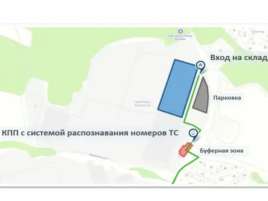 Склад Троицк_схема проезда парк Кувекино